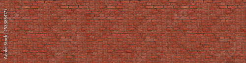 Texture of red brick wall as background. Banner design