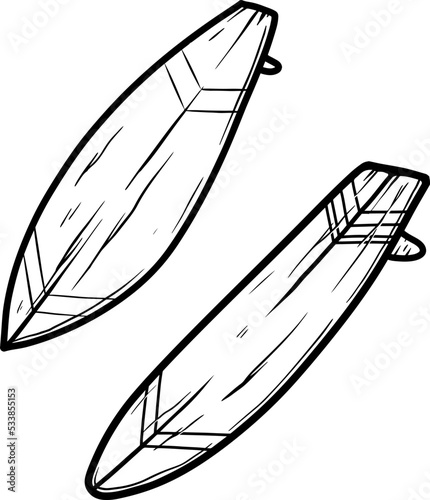Photography Illustration of surfing board