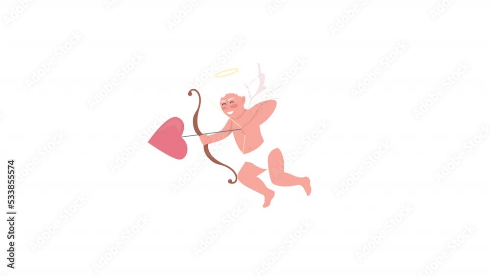 Animated Cupid character with text. Romance and love day. Full body flat person HD video footage with alpha channel. Color cartoon style illustration animation. Playlist Script, Neucha fonts used Animated Cupid character with text. Romance and love day. Full body flat person HD video footage with alpha channel. Color cartoon style illustration animation. Playlist Script, Neucha fonts used