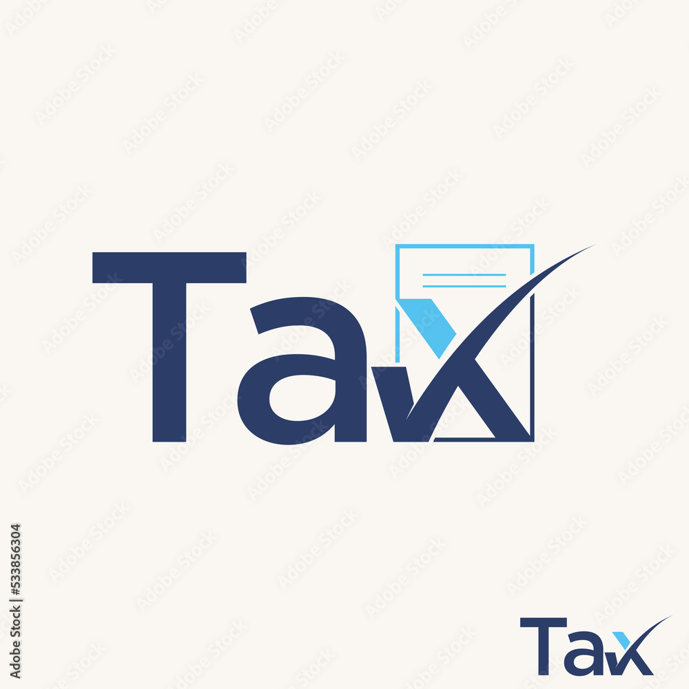 simple-and-unique-letter-or-word-tax-font-with-paper-and-checklist