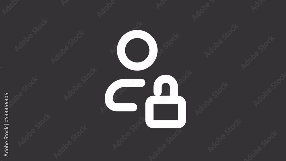Animated private white line ui icon. Hidden contact. Seamless loop 4k video with alpha channel on transparent background. Isolated user interface symbol motion graphic design for night mode Animated private white line ui icon. Hidden contact. Seamless loop 4k video with alpha channel on transparent background. Isolated user interface symbol motion graphic design for night mode