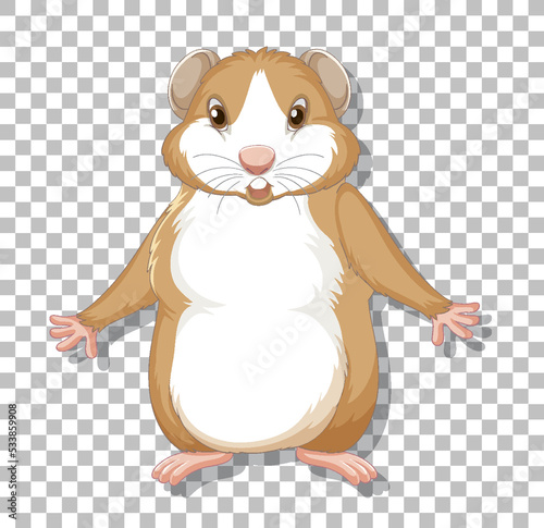 Hamster in cartoon style