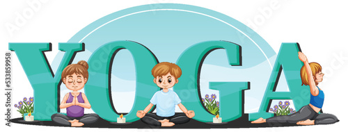 Group of people practicing yoga
