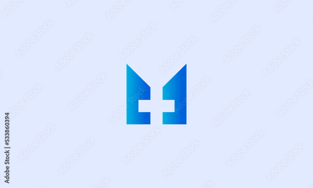 Fototapeta premium Letter M cross plus medical logo icon design template elements