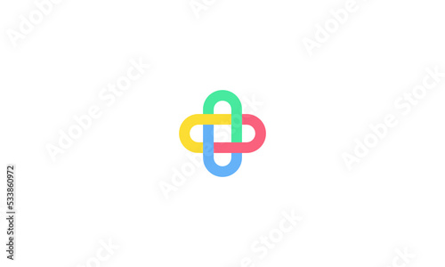 Plus sign logo template. Medical healthcare hospital Icon.