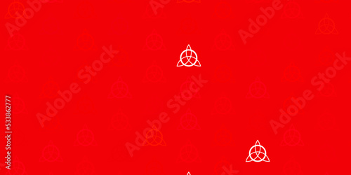 Light Red vector texture with religion symbols.