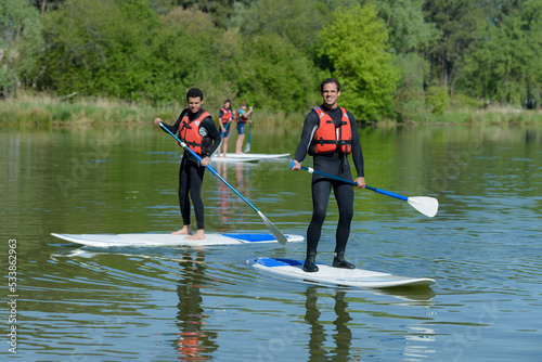 Canvas Print stand up paddle board concept