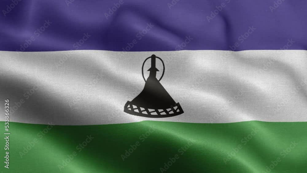 Flag Of Lesotho Lesotho Flag High Detail National Flag Lesotho Wave Flag Of Lesotho Lesotho Flag High Detail National Flag Lesotho Wave