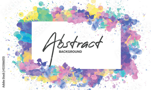 Rainbow color abstract watercolor background