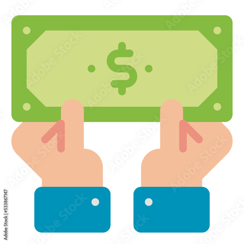 Cash flat icon