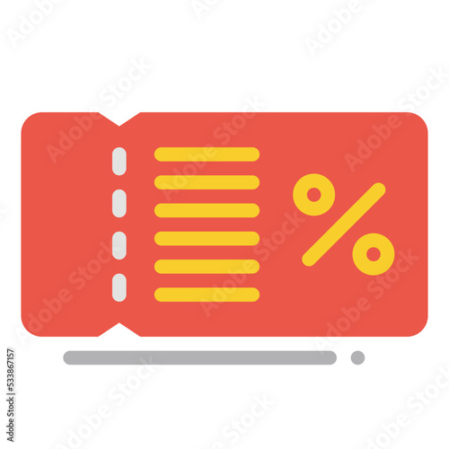 Coupons flat icon
