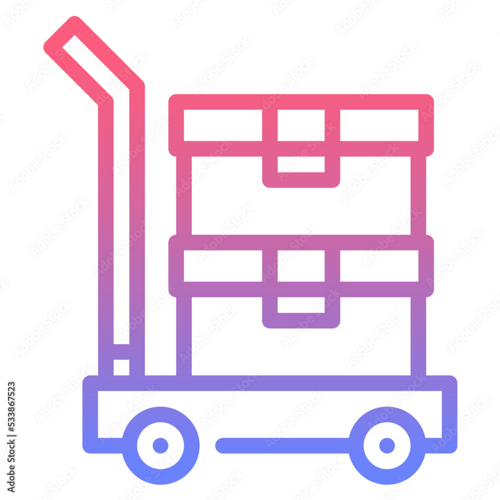 trolley gradient icon trolley gradient icon