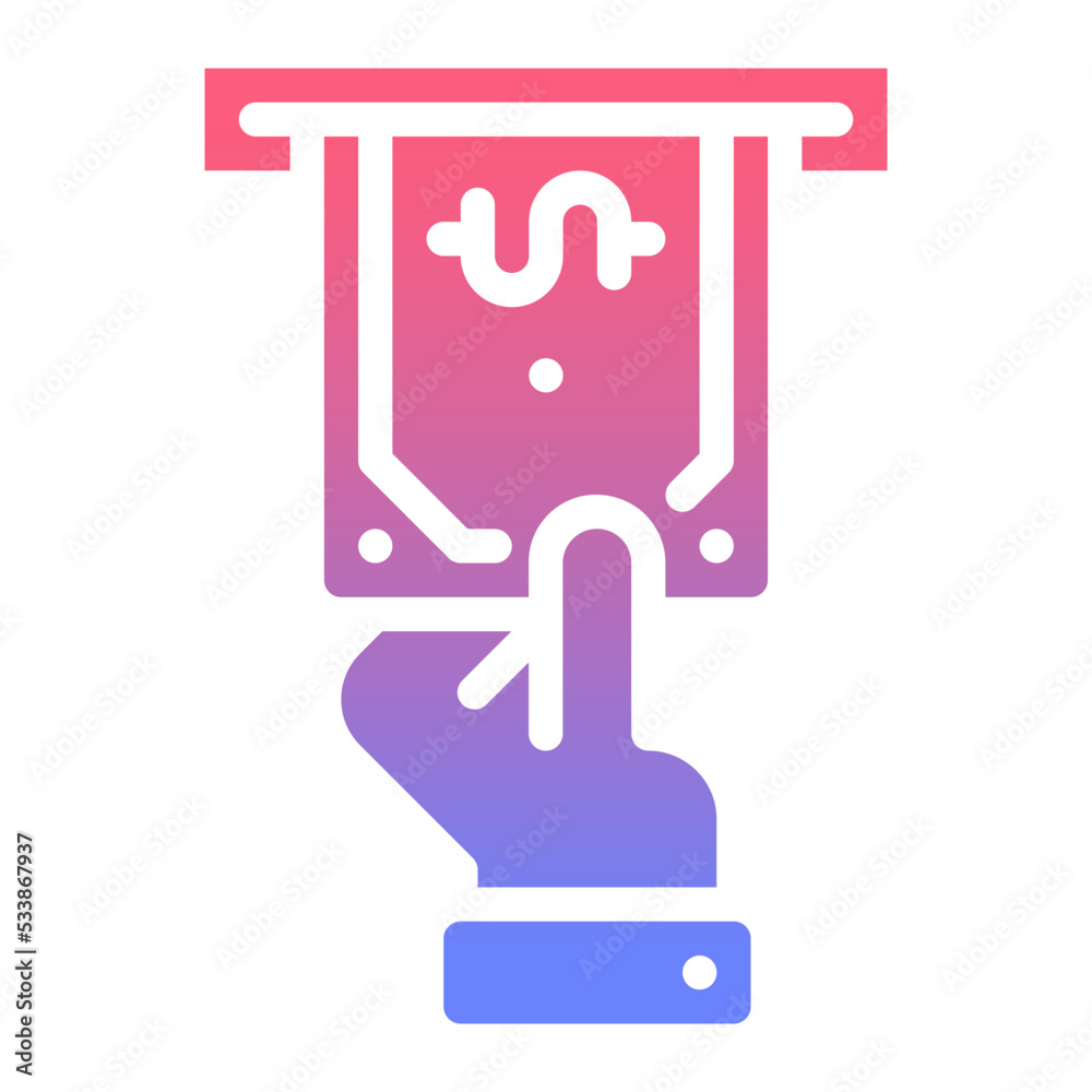 cash gradient icon cash gradient icon