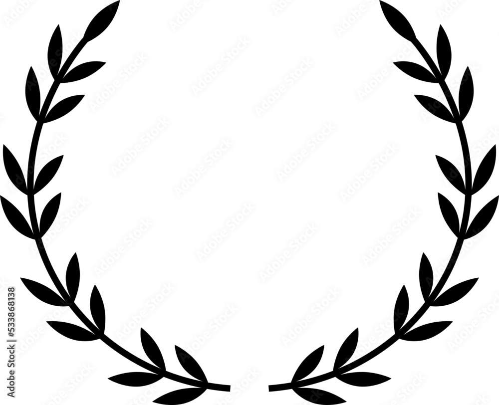 laurel wreath vector design illustration isolated on transparent ...
