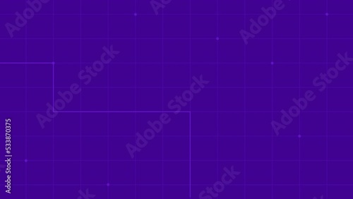 テクノロジーやネットワークを表現したデジタルアニメーション背景　紫