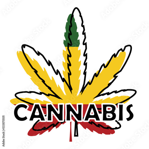 reggae color with composition cannabis