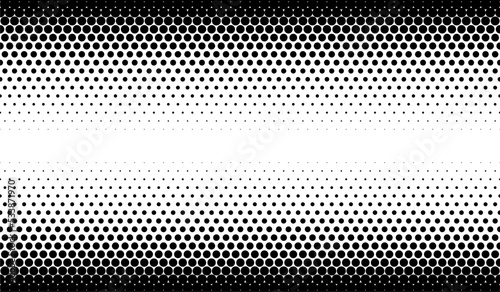 Horizontal Halftone Top Bottom Gradient Vector Background Illustration
