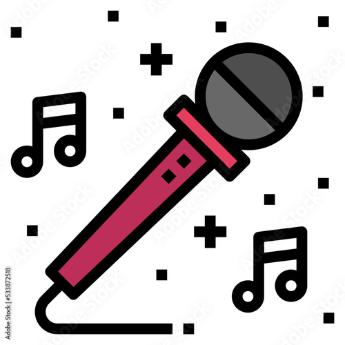 Singer Filled Outline icon