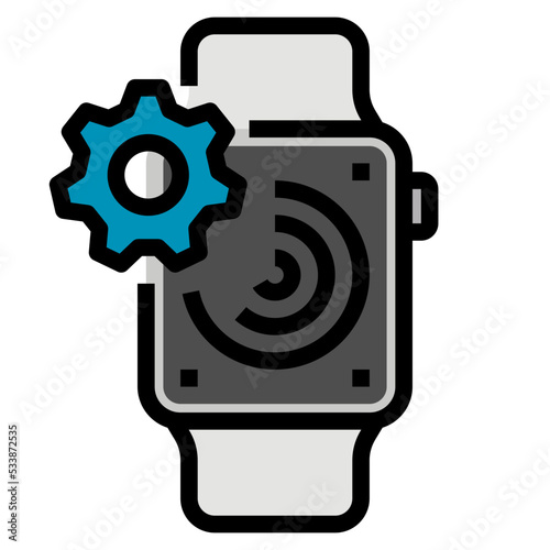 Watch Filled Outline icon