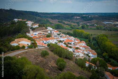 View on the old town of Aljezur in Algarve, Portugal