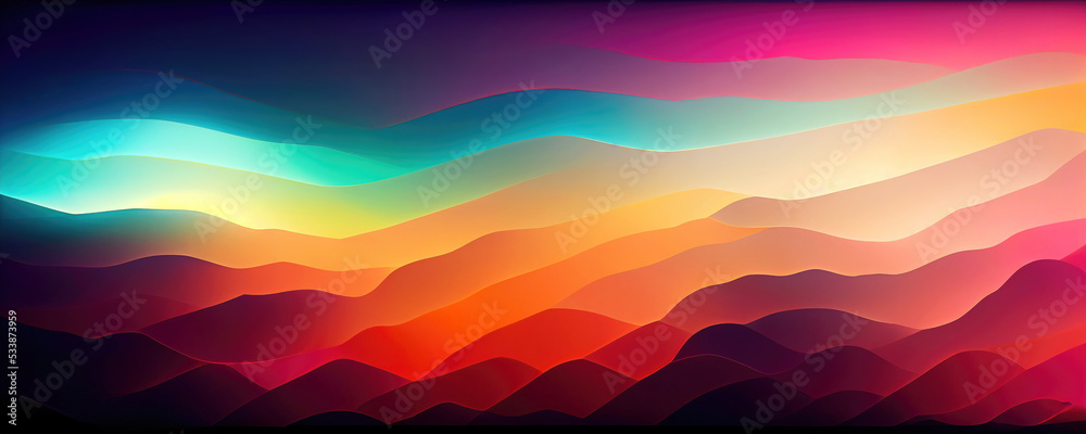 Colorful abstract lines wallpaper background illustration