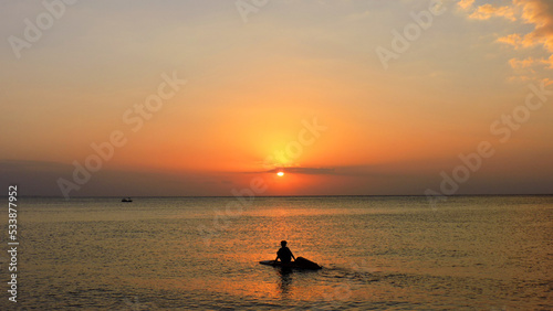 Paddle at sunset