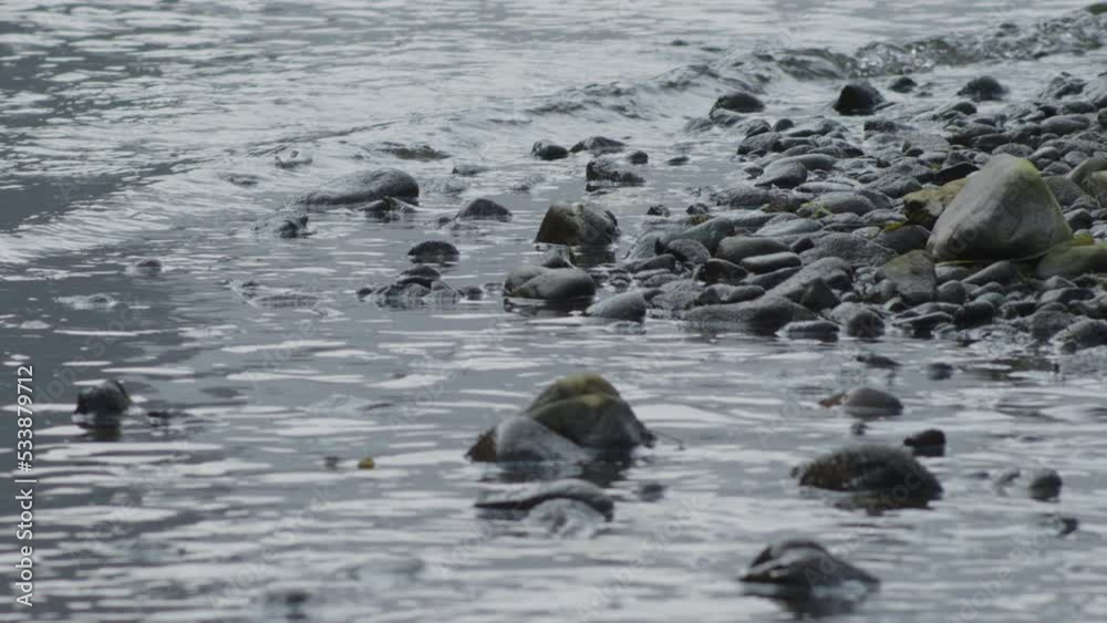Water hitting rocks on a river shore in Guilin, China. Water hitting rocks on a river shore in Guilin, China.