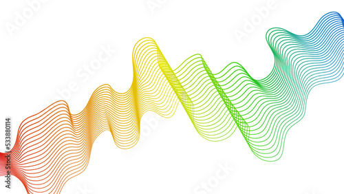 Abstract backdrop with wave gradient lines