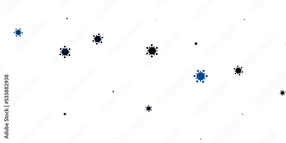 Light blue vector backdrop with virus symbols. Light blue vector backdrop with virus symbols.