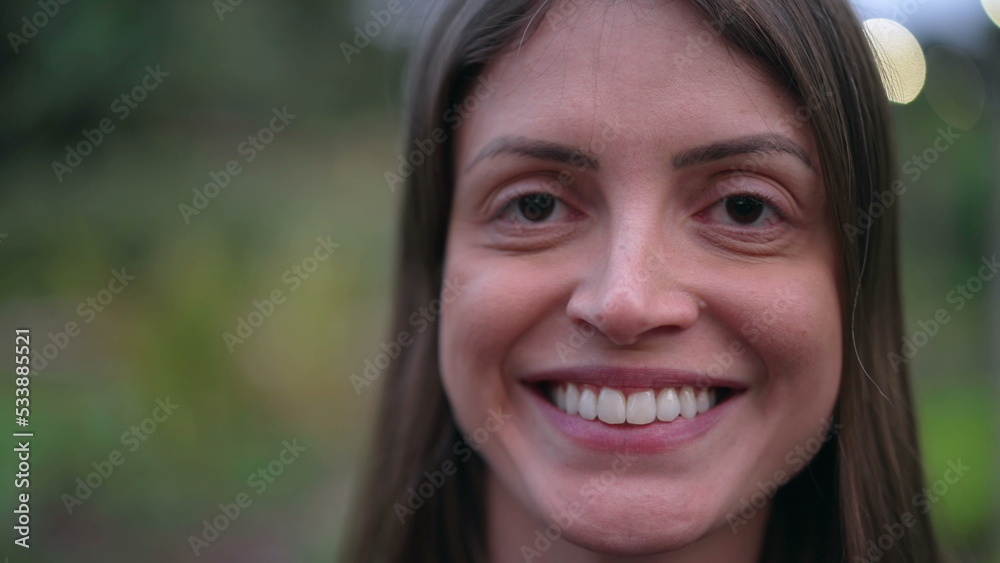 happy young woman portrait face natural smile happy young woman portrait face natural smile