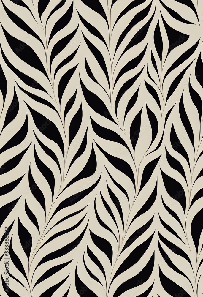 a black and white abstract pattern with leaves a black and white abstract pattern with leaves
