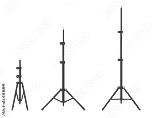tripod for flash and softbox in a photo studio vector illustration