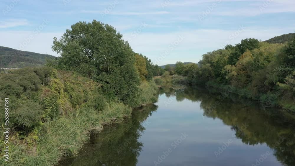 The Werra River between Hesse and Thuringia at Herleshausen The Werra River between Hesse and Thuringia at Herleshausen