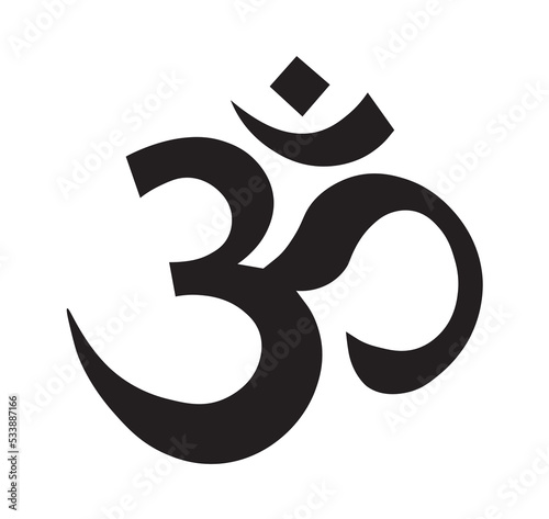 Hindu Om symbol. Hindu om sign vector.
