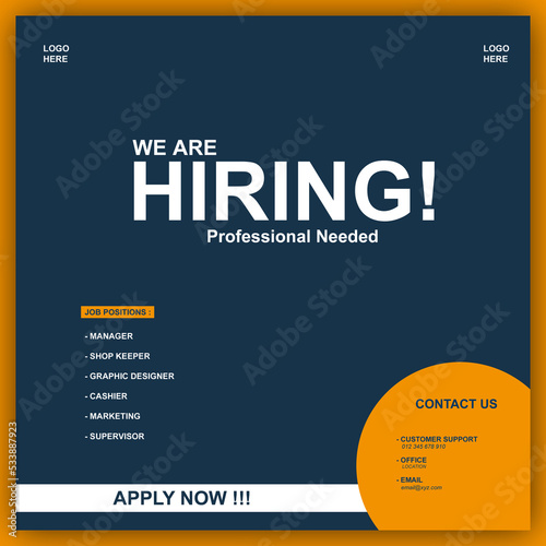 We are hiring social media post.