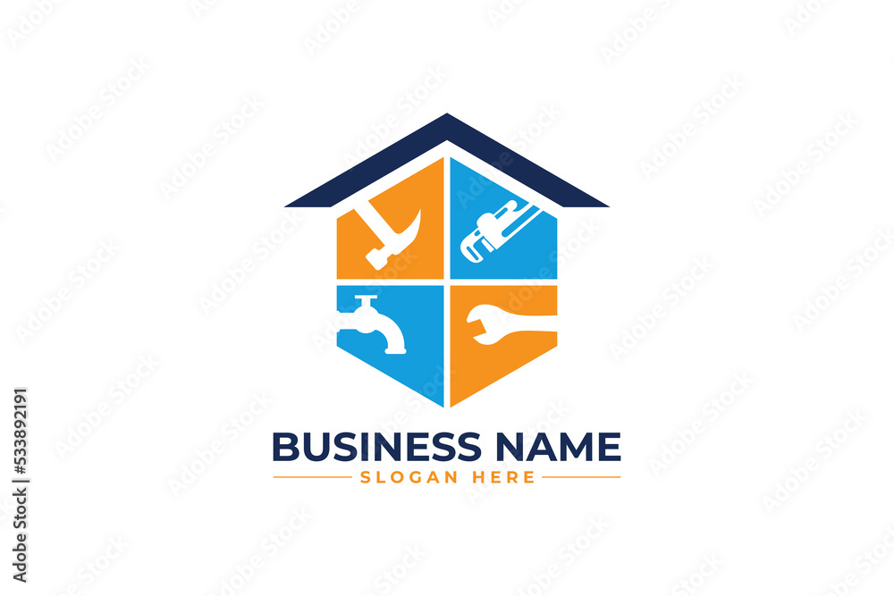 home repair, roofing, remodeling, handyman logo home repair, roofing, remodeling, handyman logo