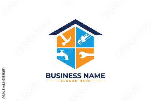 home repair, roofing, remodeling, handyman logo