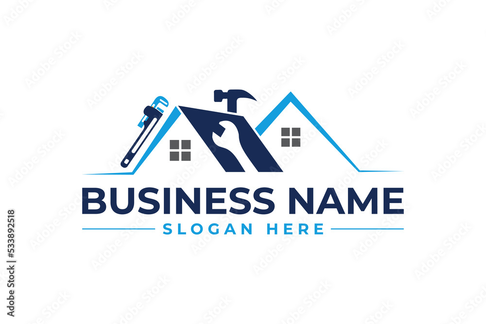 home repair, roofing, remodeling, handyman logo home repair, roofing, remodeling, handyman logo