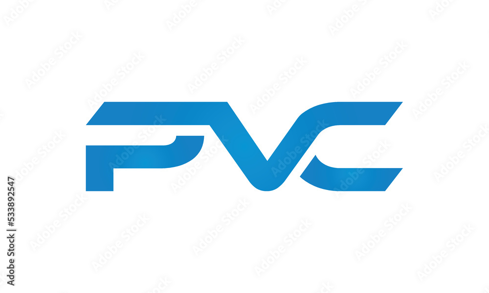 PBC monogram linked letters, creative typography logo icon