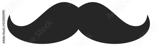 Fényképezés Mustache in retro style. Barber logo. Moustache icon