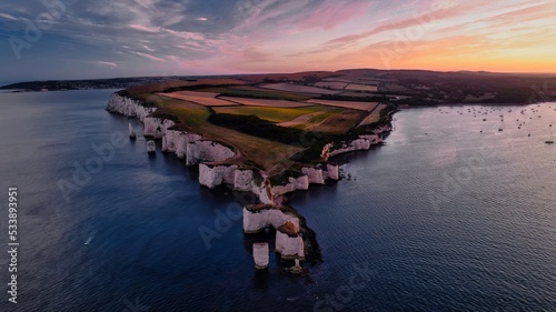 Bild auf Leinwand Old Harry Rocks At Jurassic Coast In England