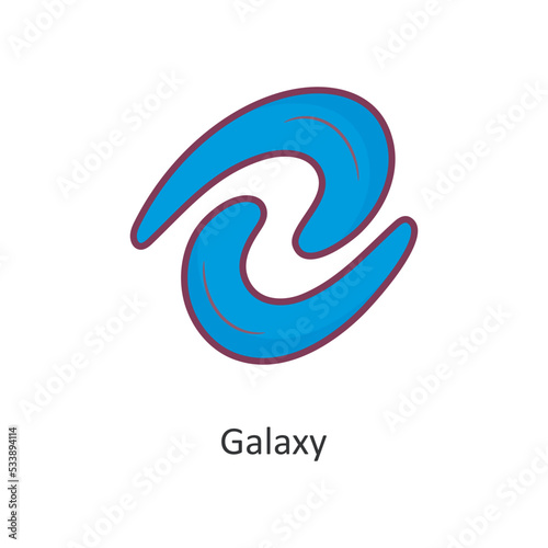 Galaxy Vector Filled outline Icon Design illustration. Space Symbol on White background EPS 10 File
