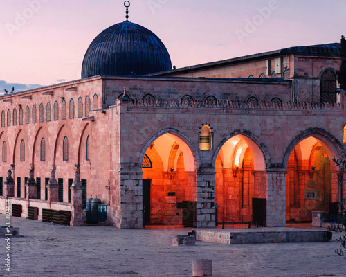 Tablou pe pânză Al Aqsa Mosque At The Sunrise