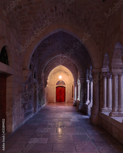 The door at the church of nativity in Bethlehem