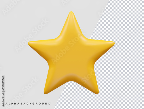 Star icon 3d render