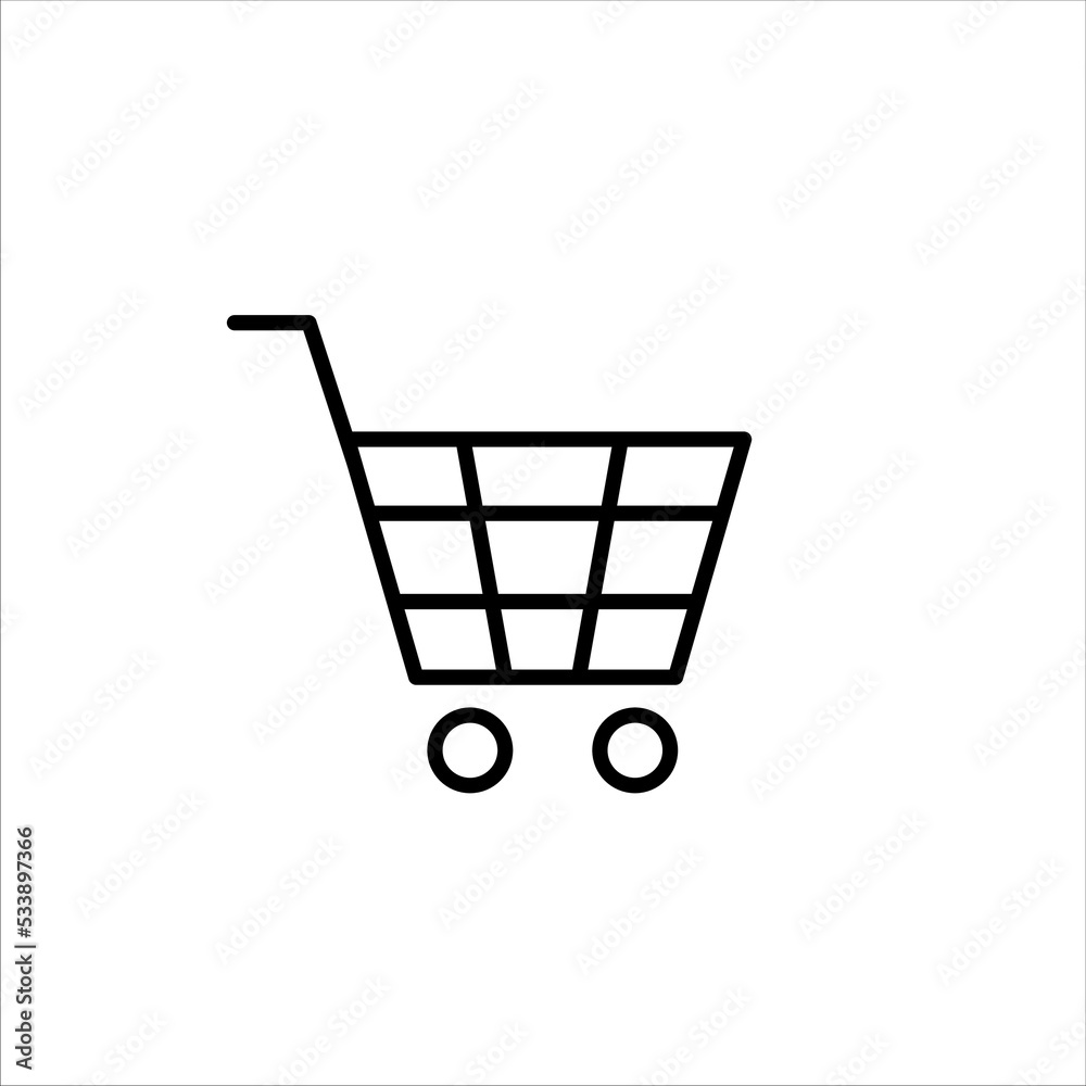 grocery cart icon vector illustration symbol