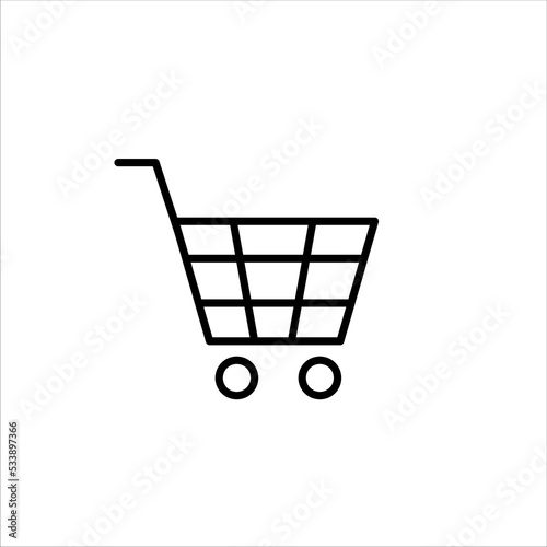 grocery cart icon vector illustration symbol