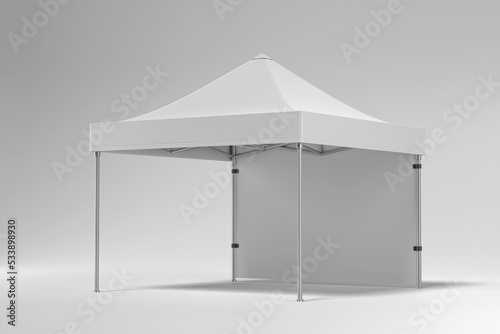 3D Render Blank Display Tent for Mockup