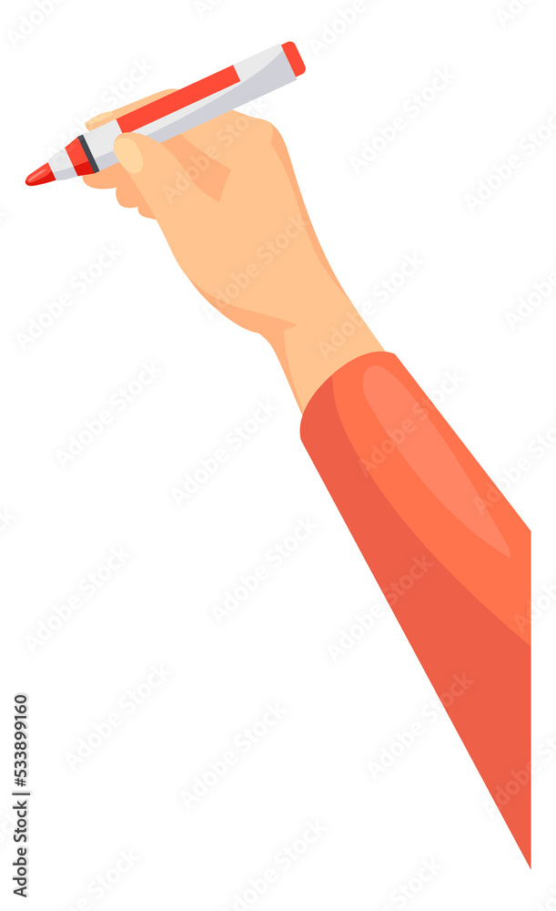 Human hand with highlight marker. Note taking concept Human hand with highlight marker. Note taking concept