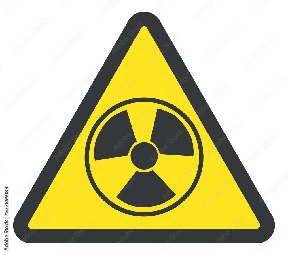Yellow hazard triangle. Danger sign. Attention symbol Yellow hazard triangle. Danger sign. Attention symbol